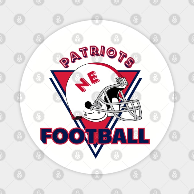 New England Football Vintage Style Magnet by Borcelle Vintage Apparel 